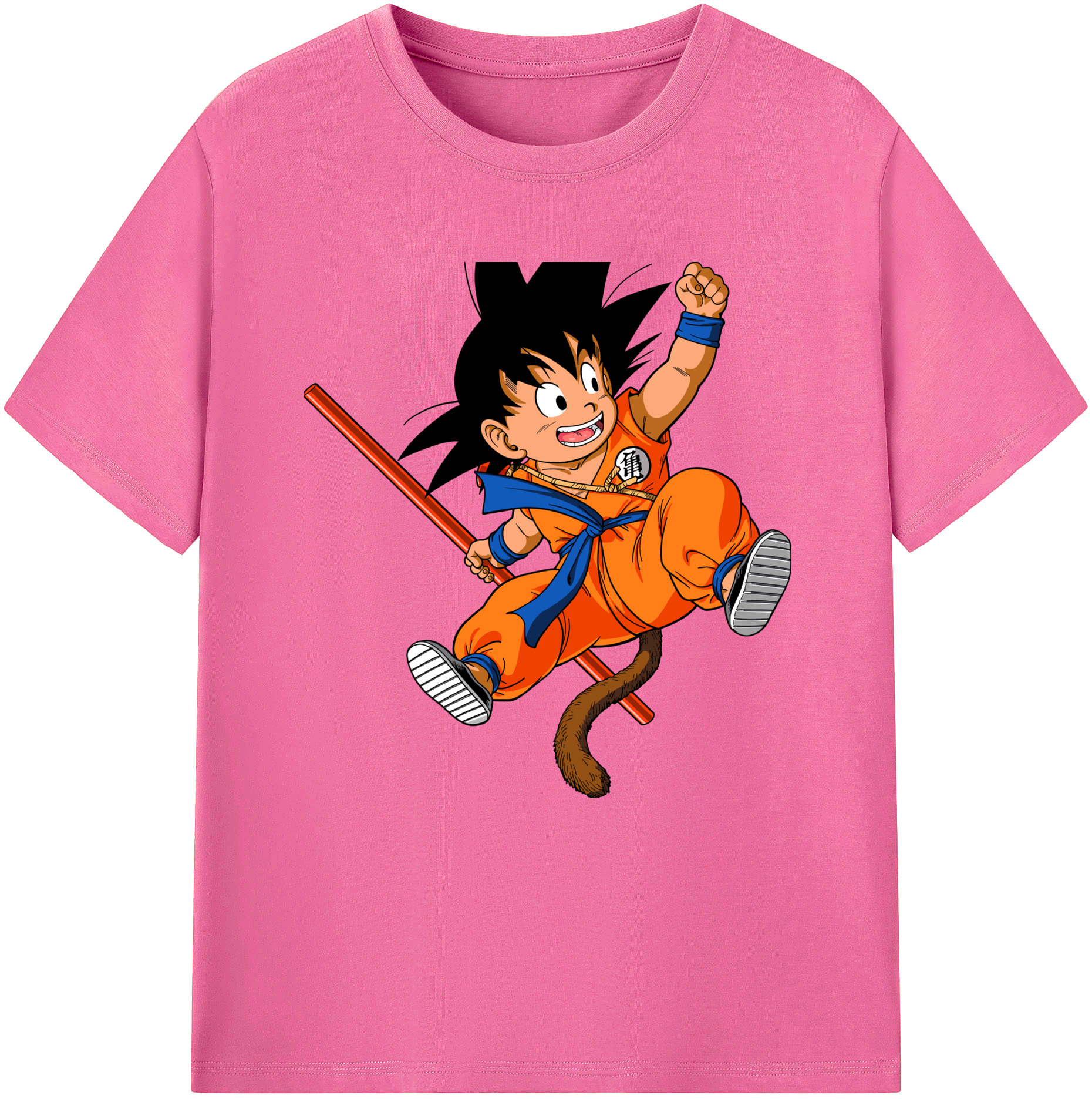 （画像用） ドラゴンボール 孫悟空（そん ごくう）Son Goku カカロット DRAGON BALL Kakarotto レディースカジュアルプリントTシャツ（綿100％）
